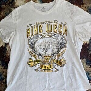 Bike Week 2020 Daytona Beach Short Sleeve T Shirt 79th Annual  White 2 XL